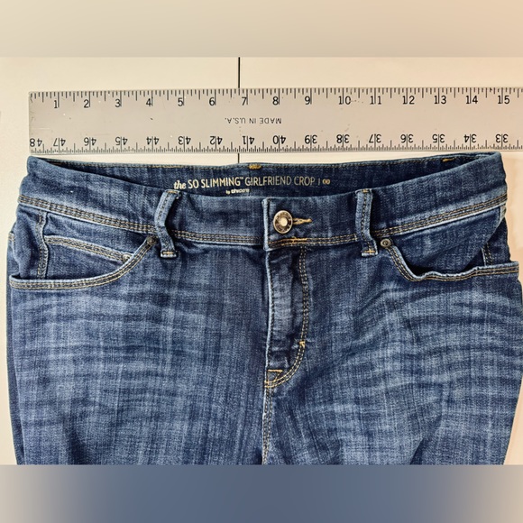Chico’s‎ Cropped Jeans So Slimming Girlfriend SZ 00/2 Dark Wash Stretch SZ 00/2 - Picture 13 of 16